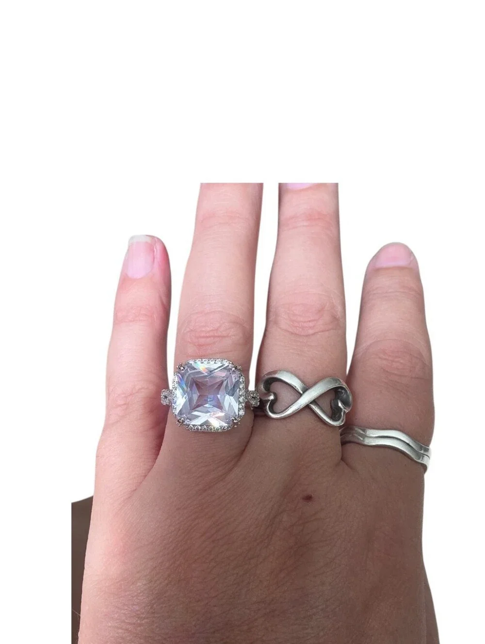 Sterling Silver Halo Cocktail Ring